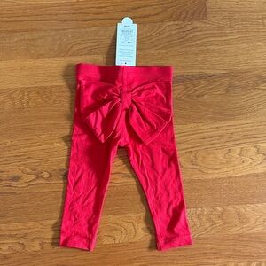 NEW - Cat & Jack Red Bow Leggings